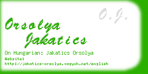 orsolya jakatics business card